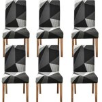 Housses de chaise salle � manger gris - freosen - 6pcs - contemporain - design - lavable