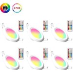6pcs led spots encastrables ampoule rgb couleur changement lampe blanc froid 5700k plafond jour plafonnier ... 6pcs led spots encastrables ampoule rgb couleur changement lampe blanc froid 5700k plafond jour plafonnier ...