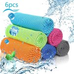 6pcs serviette de refroidissement serviette sport microfibre serviette rafrachissante air flip cool ...