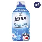6x34 lavages fraicheur matinale adoucissant lenor fresh air