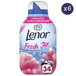 6x34 lavages jardins en fleurs adoucissant lenor fresh air