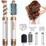 Brosse soufflante 7 en 1 - jiatzocn - 1400w - 3 temp�ratures - accessoires inclus - unisexe