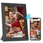Cadre photo numrique wifi jeemak 7 pouces ips 1024 * 600 cran tactile 16go partagez des photos via ...
