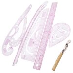 7 pièces / ensemble règle tailleur kit de mesure clair couture dessin règle manchon bras français courbe ... 7 pièces / ensemble règle tailleur kit de mesure clair couture dessin règle manchon bras français courbe ...