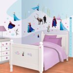 70 stickers la reine des neiges disney frozen walltastic