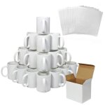 72 tasses  sublimation blanches 325ml recouvert vierges imprimante presse  chaud bote  transport
