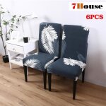 7house� 6 pi�ces housse de chaise plume blanc - rev�tement housse - rev�tement pour chaise gris d�coration ...