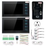 Visiophone - garosa - 7 pouces - 2 moniteurs - d�verrouillage multiple - vision nocturne infrarouge