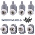 8 pcs galet rouleau roulette roue pour porte de douche roulettes coulissantes porte salle de bain 23mm ...