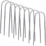 8 pices piquets de sol en forme de u piquets de tente piquets de fixation pas facile  plier - pour ...