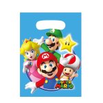 8 sacs  cadeaux super mario bleu turquoise ciel marine