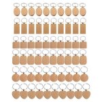 80 pices porte - cls en bois en bois vierge bricolage porte - cls en bois tiquette anti - perte daccessoir ...