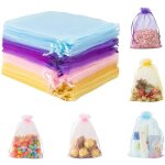 80 pièces sachets pochettes en organzasachets pochettes cadeau avec rubans pour sacs à bijoux sacs de ... 80 pièces sachets pochettes en organzasachets pochettes cadeau avec rubans pour sacs à bijoux sacs de ...