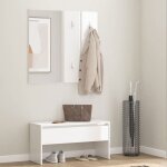 Vidaxl ensemble de meubles de couloir banc dentre sige panneau de portemanteau meuble de rangement ...
