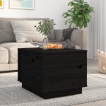 813414 vidaxl table basse noir 40x50x35 cm bois massif de pin