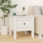 813786 vidaxl table dappoint blanc 40x40x39 cm bois massif de pin