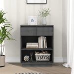 813836 vidaxl armoire console gris 60x34x75 cm bois de pin solide 813836 vidaxl armoire console gris 60x34x75 cm bois de pin solide