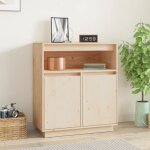 814384 vidaxl buffet 70x34x80 cm bois massif de pin