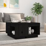 814533 vidaxl table basse noir 60x61x325 cm bois massif de pin