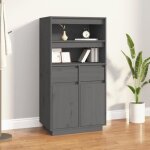 814536 vidaxl buffet haut gris 60x40x1165 cm bois massif de pin 814536 vidaxl buffet haut gris 60x40x1165 cm bois massif de pin
