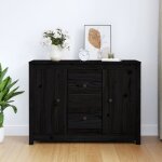 814568 vidaxl buffet noir 100x35x74 cm bois massif de pin 814568 vidaxl buffet noir 100x35x74 cm bois massif de pin
