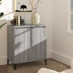 815160 vidaxl buffet sonoma gris 60x35x70 cm bois ding�nierie