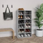 815310 vidaxl tagre  chaussures sonoma gris 54x34x1005 cm bois ingnierie
