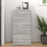 815364 vidaxl buffet avec 6 tiroirs sonoma gris 50x34x96 cm bois ding�nierie