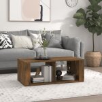 816525 vidaxl table basse chêne fumé 100x50x36 cm bois dingénierie 816525 vidaxl table basse chêne fumé 100x50x36 cm bois dingénierie