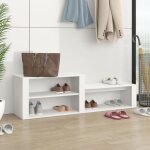 816912 vidaxl armoire  chaussures blanc 150x35x45 cm bois dingnierie