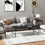 819387 vidaxl table basse noir 100x50x35 cm bois ding�nierie