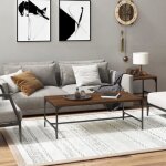 819391 vidaxl table basse ch�ne marron 100x50x35 cm bois ding�nierie