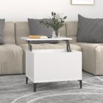 819572 vidaxl table basse blanc 60x445x45 cm bois dingnierie