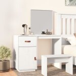 820088 vidaxl coiffeuse blanc 95x50x134 cm bois de pin massif