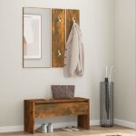 Vidaxl ensemble de meubles de couloir banc dentre panneau de portemanteau organisateur rangement intrieur ...