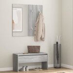 Vidaxl ensemble de meubles de couloir banc dentre panneau de portemanteau organisateur rangement intrieur ...