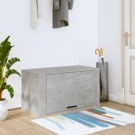821016 vidaxl armoire � chaussures murale gris b�ton 70x35x38 cm