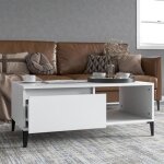 821052 vidaxl table basse blanc 90x50x365 cm bois dingnierie