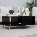 821061 vidaxl table basse noir 90x50x365 cm bois ding�nierie