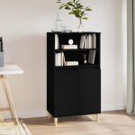 Vidaxl buffet haut armoire avec 2 tagres et 4 compartiments meuble de rangement avec portes organisateur ...
