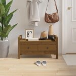 821787 vidaxl banc dentre marron miel 80x40x43 cm bois de pin massif