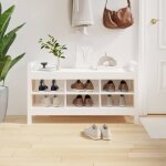 821790 vidaxl banc dentre blanc 110x40x60 cm bois de pin massif