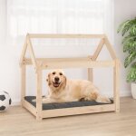 822207 vidaxl lit pour chien 81x60x70 cm bois de pin solide
