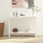 822283 vidaxl table console blanc 110x40x80 cm bois massif de pin 822283 vidaxl table console blanc 110x40x80 cm bois massif de pin