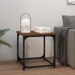823291 vidaxl table dappoint ch�ne marron 40x40x40 cm bois ding�nierie