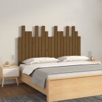 824791 vidaxl t�te de lit murale marron miel 1275x3x80 cm bois massif de pin