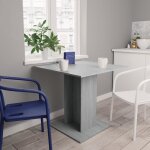 825823 vidaxl table  dner sonoma gris 80x80x75 cm bois dingnierie