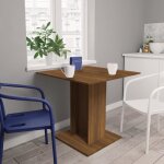 825824 vidaxl table � d�ner ch�ne marron 80x80x75 cm bois ding�nierie