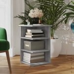 826367 vidaxl armoire lat�rale sonoma gris 35x35x55 cm bois ding�nierie