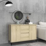 8329 - armoire buffet bas classique enfilade salle  manger meuble de rangement chne sonoma 104x35x70 ...